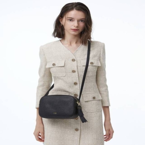 닥스 ACC 스테디셀러 천연 소가죽 블랙 DD로고 소가죽 크 WCBA4F206BK_이미지