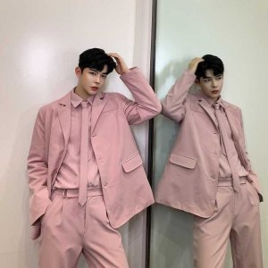 핑크 무대 의상 남자 아이돌 자켓 정장 공연 블레이져_이미지