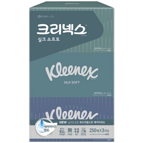 크리넥스 실크소프트 플러스 미용티슈 250매 (3입) (3팩(9입))_이미지