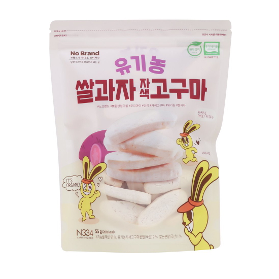 이마트 노브랜드 유기농 쌀과자 자색고구마 55g (1개)_이미지