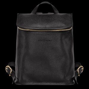백팩 Le Foulonne backpack Leather black 10195021001