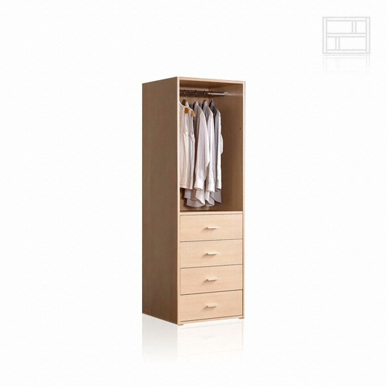 데코라인 큐브 옷장 4단서랍형 (60cm)