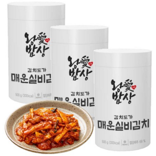 한울 왕애밥상 김치도가 매운 실비김치 500g (3개)_이미지
