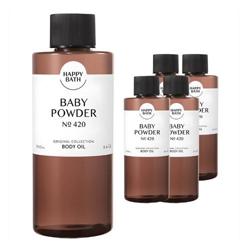 아모레퍼시픽 해피바스 오리지널 컬렉션 바디오일 베이비파우더 250ml (5개)