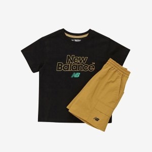 키즈 Essential 에센셜 우븐 반팔 셋업 NK9YE1105U