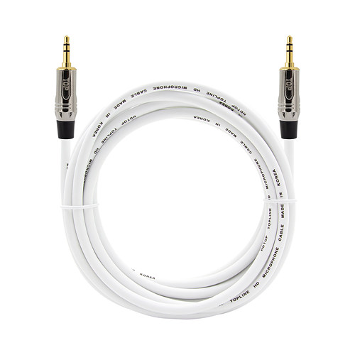 탑라인에이치디 HDTOP 3.5mm 스테레오 메탈화이트 케이블 (30m, HT-TP3215)