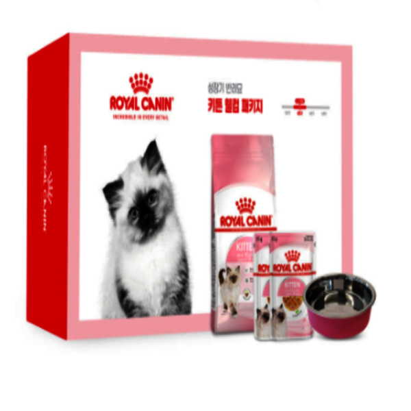 한국마즈 로얄캐닌 캣 키튼 웰컴 패키지 400g + 습식 파우치 85g*2개 + 보울
