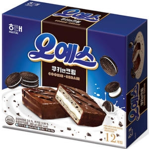 오예스 쿠키앤크림 360g 12입 오예스 쿠키앤크림 360g 12입 스낵 과자 간식 파이 오예스 초코파이