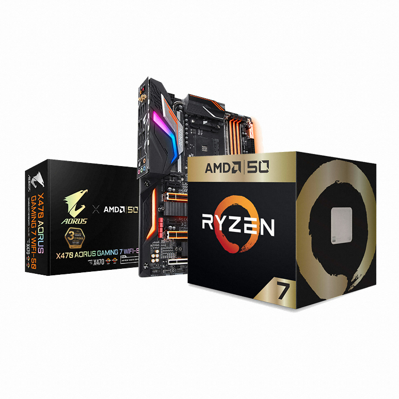 AMD 라이젠7-2세대 2700X GOLD EDITION + X470 패키지 (정품)_이미지