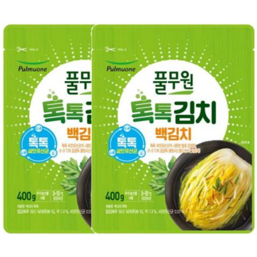 풀무원 톡톡 백김치 400g (2개)_이미지