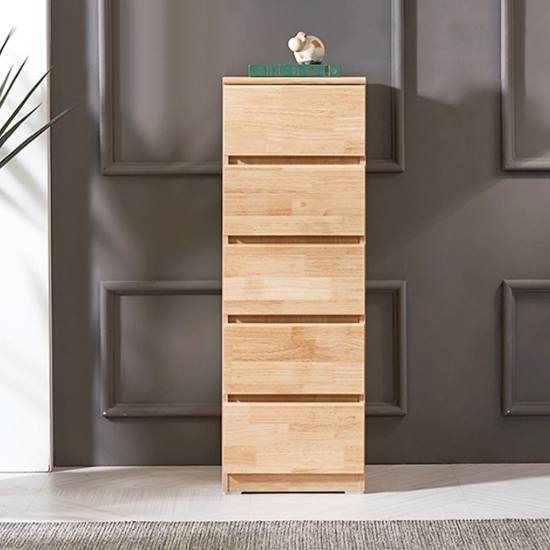 BIF보루네오 앳홈 테드 러버 원목 5단 서랍장 400