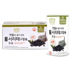 논산딸기랜드 아름뜰 맷돌로 갈아만든 국산 서리태 고칼슘 두유 180ml (45개)_이미지