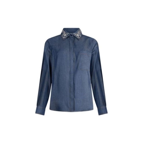 리우조 셔츠 UA6274 D4894 77000 DENIM SCURO