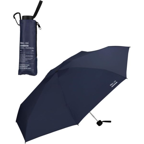 W.P.C IZA ZA010910102 남성용 우산 햇빛이나 비 컴팩트 펼쳤을 때 크고 네이비 100 차광율 UV 차단 UPF50