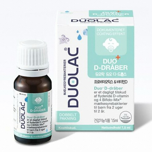 듀오락 듀오 디 드롭스 프로바이오틱스 앤 비타민D 7.5ml (3개)_이미지