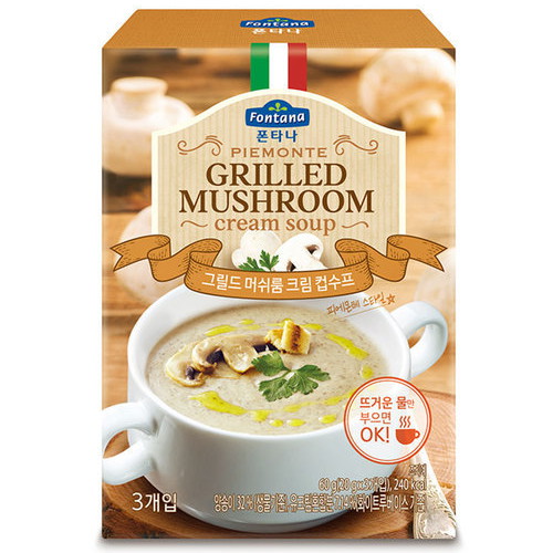 샘표식품 폰타나 피에몬테 그릴드 머쉬룸 크림 수프 60g (3개)