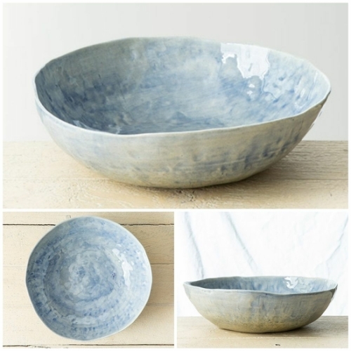 이천도자기 수묵 높은 샐러드볼 2호 26cm 도자기 식기_이미지