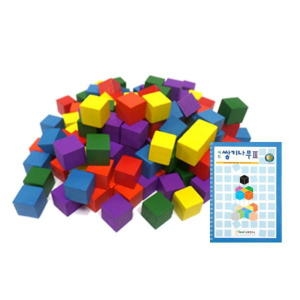 가베가족  KS0154 큰솔 칼라쌓기나무 3단계 세트/블록