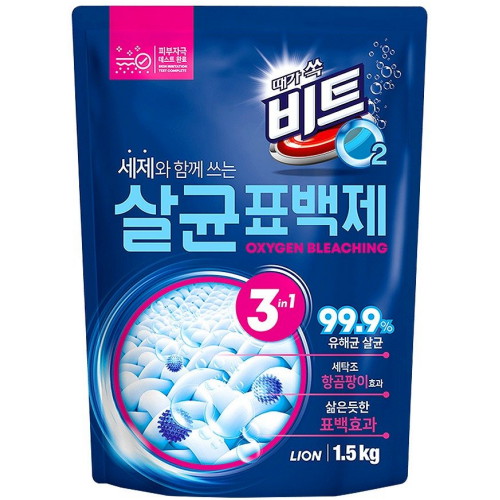 라이온코리아 비트 ㅤO2 살균표백제 1.5kg (3개)_이미지