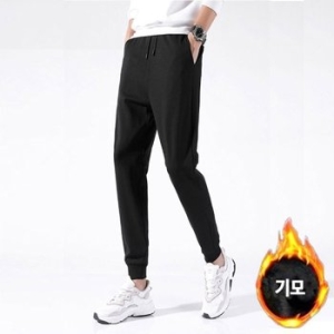 남성 양털 안감 기모바지 밴딩 조거팬츠 겨 지 WD54D55