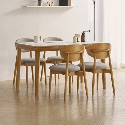 라로퍼니처 보나 포세린 통 세라믹 식탁 1400 (의자4개)_이미지