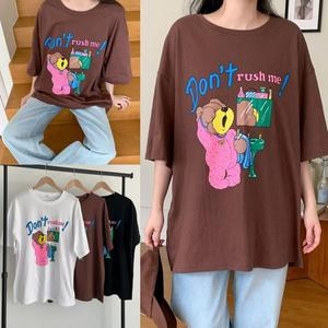 모닝베어오버핏티셔츠 505U553S 빅사이즈 여성의류 기본티