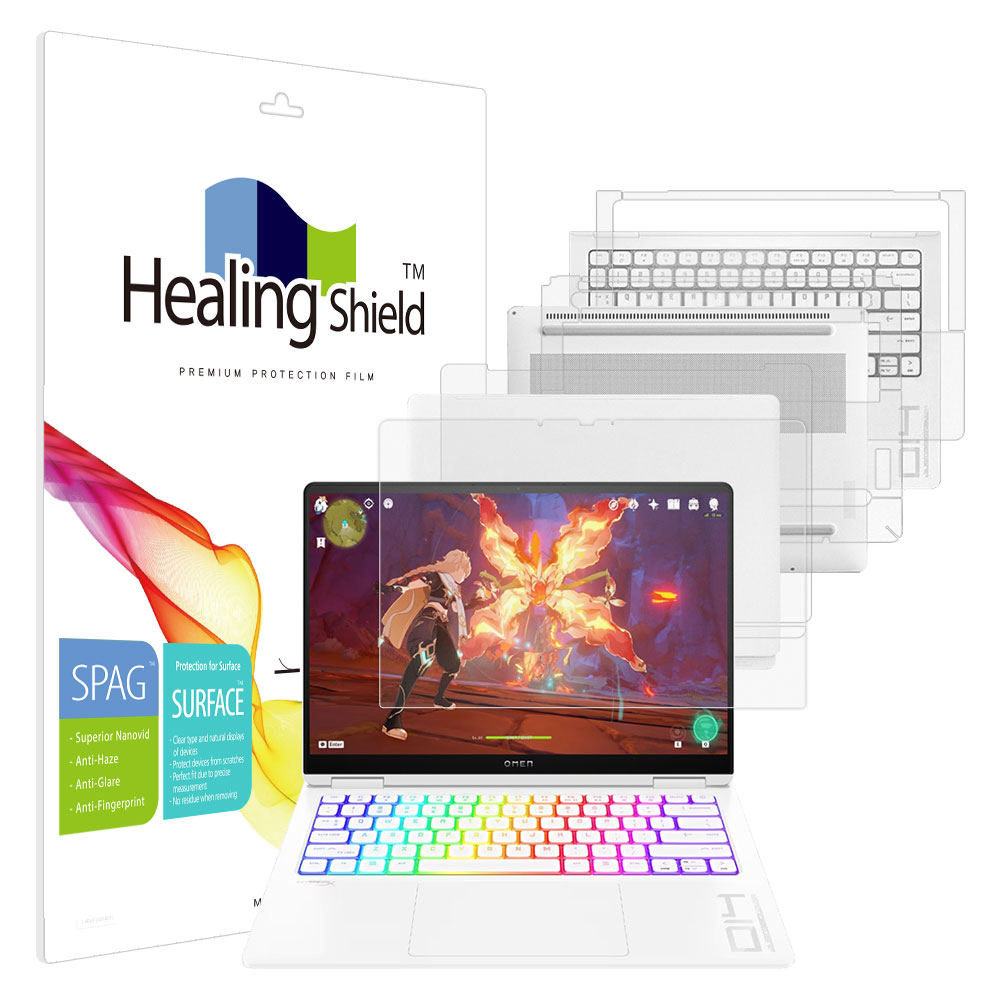 폰트리 힐링쉴드 HP 오멘 14 슬림 fb0075TX 슈페리어 저반사 (액정보호필름 + 외부보호필름 3종 세트)_이미지