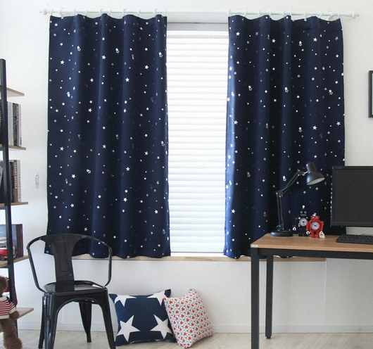 레인보우하우스 작은별 암막커튼 (130x165cm)_이미지