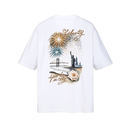 질스튜어트뉴욕 화이트 LIBERTY 그래픽 반팔 티셔츠 JNTS5C002WT