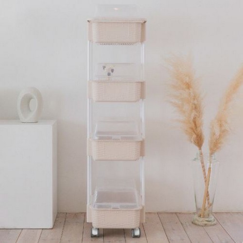 전원테크 플라팜 코코맘 4단 캡형 이동식 트롤리