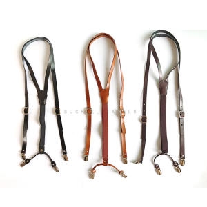 [불명] 버클레더 소가죽 클래식 서스펜더 멜빵 남성용_이미지