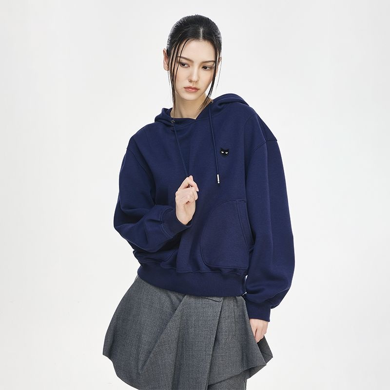송지오 우먼 지제로 팬서 클래식 후드 네이비 WI2TS825NY_이미지