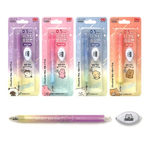 일정문구 순덕이크루 시크릿 중성펜 0.5mm (4개)_이미지
