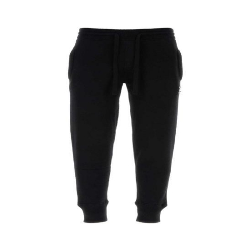  돌체앤가바나 블랙 울 혼방 조거팬츠 GXO34TJEMQ3 N0000