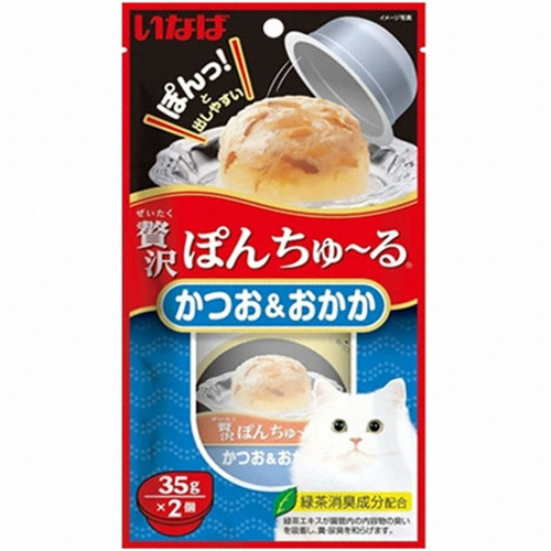 이나바 캣 챠오 제이타크 퐁츄르 가다랑어&가다랑어포 TSC-44 70g (35g x 2p) (6개)