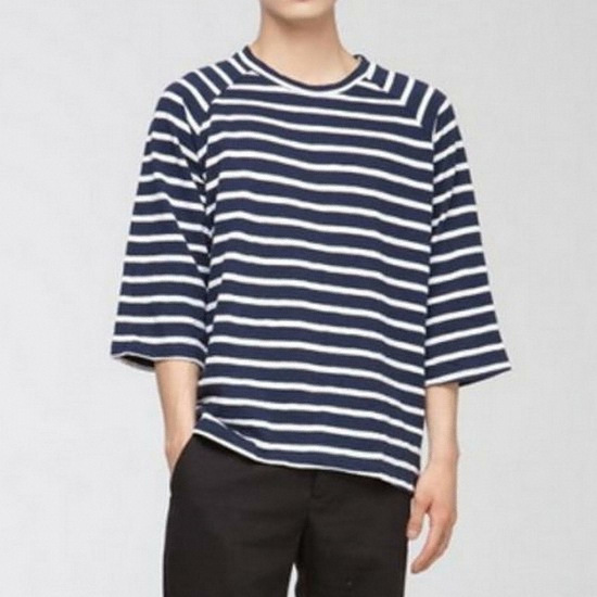 모니즈 스트라이프 나그랑 7부 티셔츠 TSL556_이미지