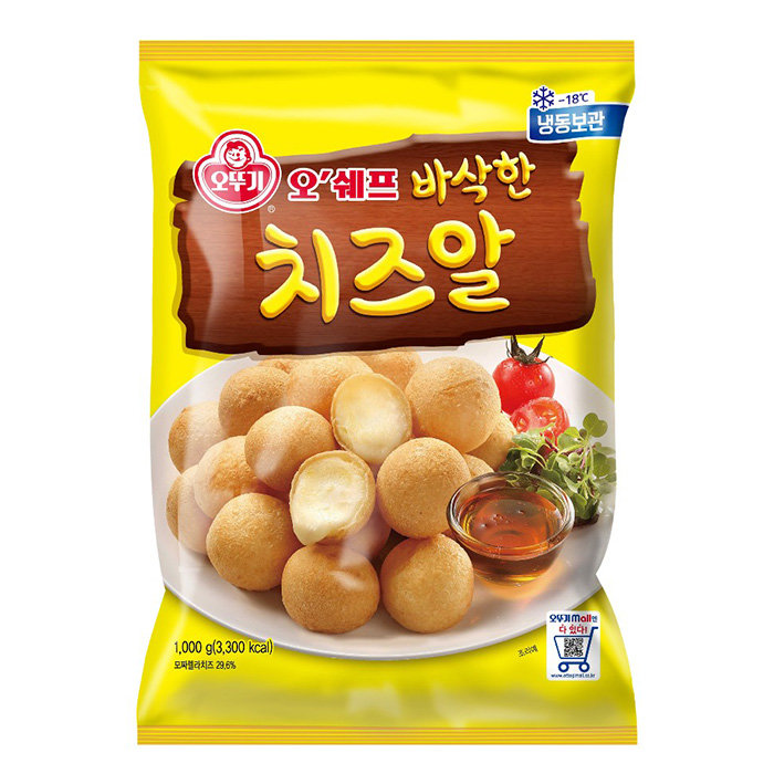 오뚜기 오쉐프 바삭한 치즈알 1kg (2개)_이미지
