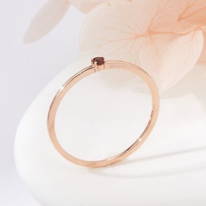 14K 비쥬 가넷 엥게이지 탄생석 반지 NPR42051