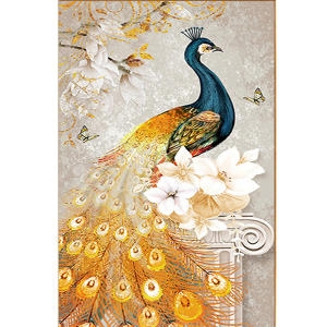 홈데코 보석십자수 금전수 금빛 공작이미지입니다. 누르면 해당 게시물로 새창이동합니다.