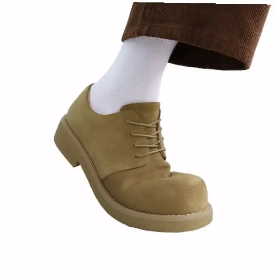 식스핏 NERDKING X NERDY CHUNKY COW SUEDE DERBY CAMEL 3528343