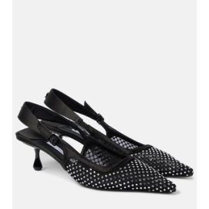 지미추 Amel 50 em벨ished 메쉬 and 샤틴 펌프스 P00932846