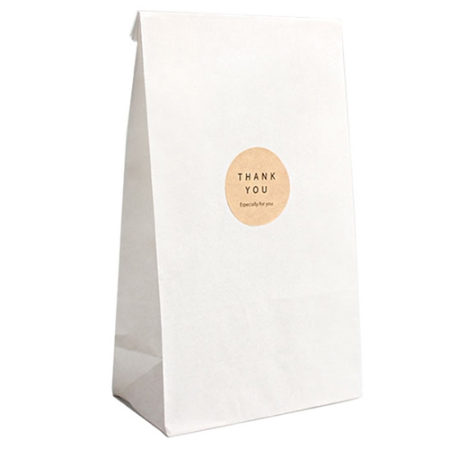 [불명] 피크닉하우스 각대봉투 화이트 + 땡큐 크라 원형 스티커 (100개)_이미지