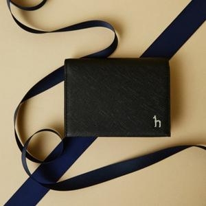 블랙 배색포인트 소가죽 명함지갑_HJHO5F610BK