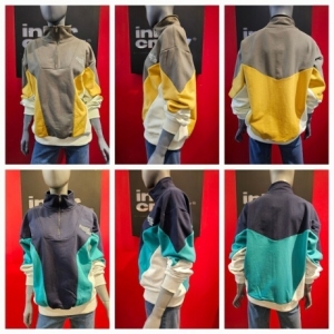 인터크루 컬러 블럭 반집업 티셔츠 SWITX3TT10PTO_이미지