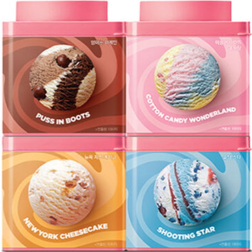 배스킨라빈스 배스킨라빈스 블록팩 110ml (4개)이미지입니다. 누르면 해당 게시물로 새창이동합니다.