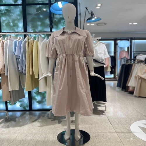 여성 카라 반팔 집업 원피스 D252MSE232