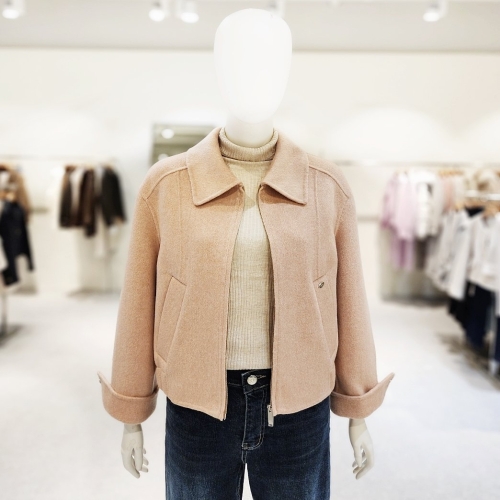 온앤온 카라넥 집업형 핸드메이드 숏 코트 NJW4WHA14