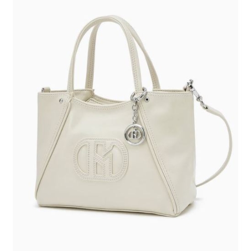 헤지스 H20 로고패치 가죽 토트백_HIWA6E551IV