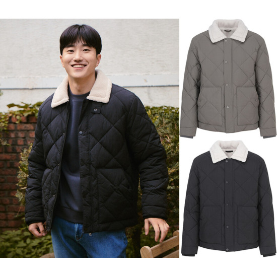 에이션패션 폴햄 보아퍼 퀼팅 크루저 점퍼 PHD4JP1440