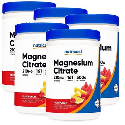 뉴트리코스트 마그네슘시트레이트 과일 펀치 500g (5개)